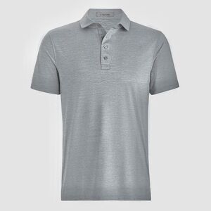 G/FORE Fine Gauge Merino Wool Blend Short Sleeve Polo Shirt XL Heather Grey